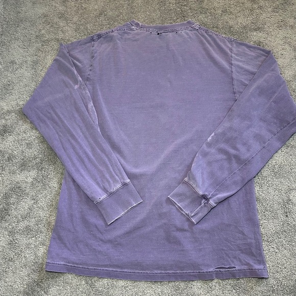 Stussy Medusa T-Shirt Men Medium Purple Long Sleeve Distressed Faded Streetwear - Picture 10 of 16
